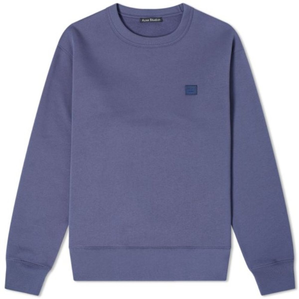 Acne Studios Fairview Face Indigo Blue Sweatshirt Mens Large